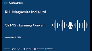 RHI Magnesita India Ltd Q2 FY202425 Earnings Conference Call [upl. by Ammon58]