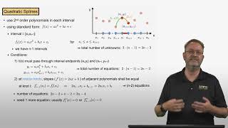 Lecture 46  Interpolation Using Splines Linear and Quadratic  Advanced Mathematical Methods [upl. by Enelad]