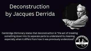 Deconstruction Literary Theory by Jacques Derrida [upl. by Dinnie788]