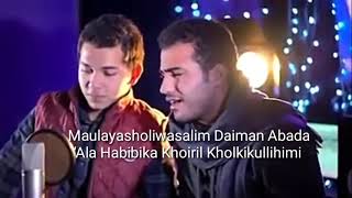 Lirik Medley Shalawat  Mohamed tarek amp mohamed Youssef [upl. by Aserehs289]