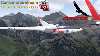 Condor2 live soaring race 1530 UTC  Tchin Tchin  LS4 vs JS3 [upl. by Northey]