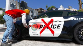 Spray Painting The Police Department In GTA 5 RP [upl. by Ariana603]