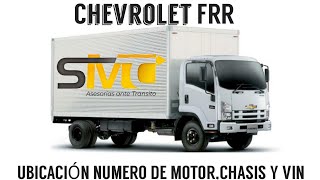 ubicación Número de motor chasis y vin CHEVROLET FRR [upl. by Karen980]