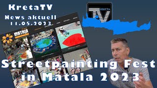 Streetpainting Fest in Matala 2023 KretaCrete 2023 [upl. by Brennen]