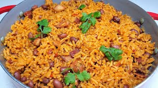 Puerto Rican style red beans amp rice  full recipe stepbystep [upl. by Reivax]