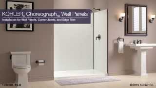 Shower Wall Panel Installation  Standard Alcove  Kohler Choreograph [upl. by Ayerdna]