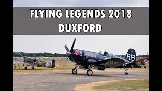 Flying Legends Duxford 2018 Spitfire Corsair Mustang [upl. by Ilahsiav]