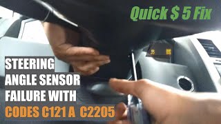 Quick Fix Codes C121A and C2205 Steering Angle Sensor Chrysler 300 when turning left [upl. by Amalbena]