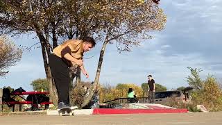 Nose manual Nollie bigspin on my favorite manual pad [upl. by Toblat]