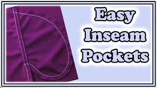 How to Sew Inseam Pockets  Easiest Way to Sew Pockets [upl. by Clayborne941]