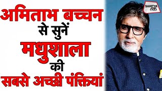 Amitabh Bachchan से सुनें Madhushala की सबसे अच्छी पंक्तियां  Big B  Bachchan Poems  Sahitya Tak [upl. by Kape]