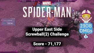 Upper East Side Screwball Challenge  Score of 71177 Spiderman PS4 [upl. by Anairo]