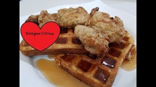 FRIED CHICKEN AND WAFFLES DELONGHI AIR FRYER AND GRILL [upl. by Burkley]