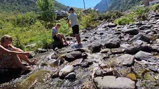 8K lovely river from Pyrennes mountains in Cauterets France [upl. by Labanna398]