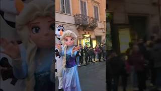 Frozen Elsa and Olaf lead a trending New Years Day parade in Rome ❄️ Frozen Elsa Parade Italy [upl. by Piderit]