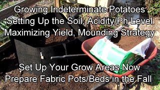 Setting Up An Indeterminate Potato Bed How They Grow Maximizing Yield Fabric Pots amp Soil Set Up [upl. by Abekam]