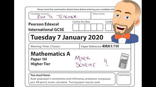 January 2020 1H Mark scheme Edexcel IGCSE revision unofficial [upl. by Edrei]