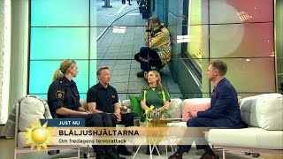 Hjältarna efter terrorattacken quotMan är helt förstördquot  Nyhetsmorgon TV4 [upl. by Anniken]