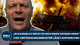 PUTINS KRIEG quotEs riecht nach einem großen Kriegquot VizeVerteidigungsminister lässt aufhorchen [upl. by Ihtak]