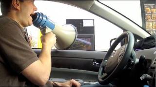 McDonalds DriveThru Megaphone Prank [upl. by Jerrilyn]