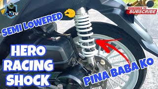 HOW TO INSTALL REAR SHOCK  MIO I 125  HERO SHOCK ABSORBER  SEMI LOWERED [upl. by Nasah]