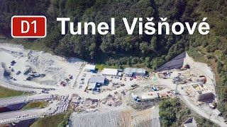 Výstavba diaľnice D1 Lietavská Lúčka  Dubná Skala s tunelom Višňové august 2022 [upl. by Braden42]