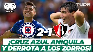 ¡Partidazo La Máquina fulmina a los Rojinegros  Cruz Azul 21 Atlas AP2017  TUDN [upl. by Ollie]