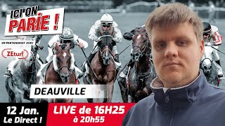 ICI on PARIE  Deauville Quinté et pronostics en live de lhippodrome Vendredi 5 Janvier 2023 [upl. by Oetam797]