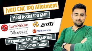 Jyoti IPO Allotment  Medi Assist IPO  All SME IPO GMP Today  Jayesh Khatri [upl. by Tterab]