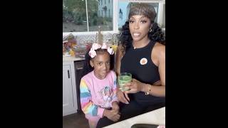 Porsha Williams Daughter Pilar Makes Juicer Drink For Mommy To Taste 🧃 [upl. by Elatan]