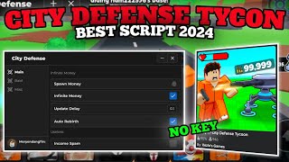 City Defense Tycon Roblox Script  INF MONEY  AUTO REBIRTH  AUTO RAID  INCOME SPAM OP [upl. by Lyreb]