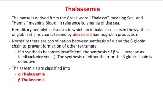 Biochemistry thalassemia [upl. by Stockton163]