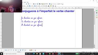 Conjugaison I 16 Conjuguons le verbe chanter à limparfait [upl. by Aila]