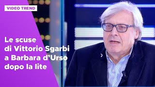 Le scuse di Vittorio Sgarbi a Barbara d’Urso dopo la lite [upl. by Jun]