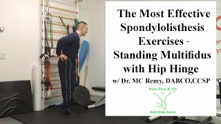 The Most Effective Spondylolisthesis Exercises Multifidus with Hip Hinge [upl. by Leihcar]