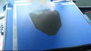 Plastic cutting with 150W CO2 Galvo Laser cuttingengraving machine [upl. by Shwalb267]