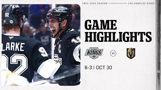 LA Kings Offense EXPLODES for 6 Goals to beat Vegas while Los Angeles Dodgers Win the World Series [upl. by Dodd]