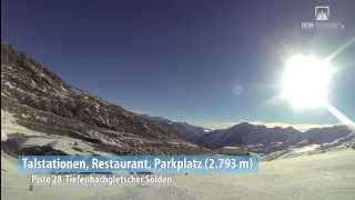 Tiefenbachgletscher Sölden Kamerafahrt Piste 38 [upl. by Zolly97]