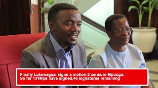 Mpuuga censorship Finally Lutamaguzi signs a motion 2 censurehim 46 Mps signatures remaining [upl. by Yelyah]