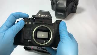 ★SOLD★Top MINT wCase Canon NEW F1 AE Finder 35mm SLR Film Camera Body JAPAN 240302200562 [upl. by Faubert]