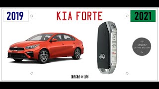 KIA Forte 2019  Como cambiar la pila  batería del control [upl. by Ysak]