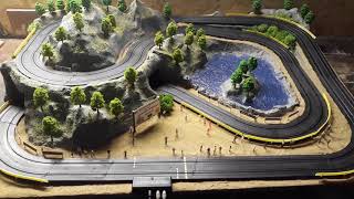 Micro Scalextric Ho Slot Car scenic Layout quotArizona Pursuitquot [upl. by Ynabla]