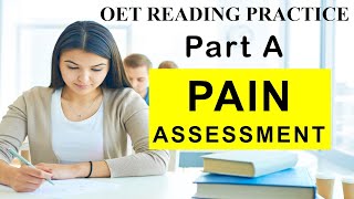 OET Reading practice test for July 06 PAIN ASSESSMENT [upl. by Azila]