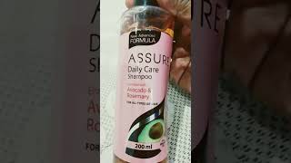 Assure Daily Care Shampoo for all type of hair Avocado rosemary haircare healthyhair ytshorts [upl. by Gabby538]