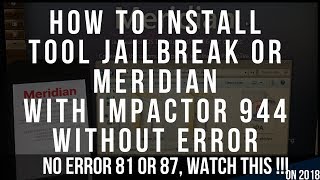 SOLVED HOW TO FIX CYDIA iMPACTOR 2018 error 81 revoke setting still error 87 now u can Jailbreak [upl. by Fredra413]