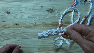 How to Tie a Back Splice  Crown Splice ⎸Tutorial  Professional Yacht Training USA [upl. by Etem]