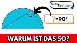 Wie kommt man auf den Satz des Thales🤔 Mathe Erklärt 6 [upl. by Byrdie]