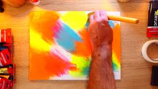 Prolific Abstract Painting  4 Art Ideas  Satisfying Demonstration  Time Lapse [upl. by Yrovi]