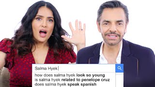 Salma Hayek amp Eugenio Derbez Answer the Webs Most Searched Questions  WIRED [upl. by Felic]