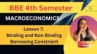 Macroeconomics  BBE  Unit 1  Lesson 7 Binding and Non Binding Borrowing Constraint  Fisher [upl. by Coe]